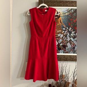Calvin Klein Red Midi Dress